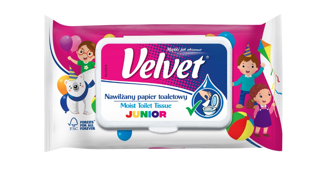 Papier toaletowy nawilżany Velvet Junior 42szt